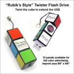 Rubiks Style Twister Flash Drive - 4 GB with Logo