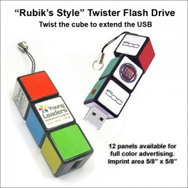 Rubiks Style Twister Flash Drive - 4 GB with Logo