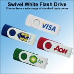 Swivel White Flash Drive-32GB with Logo
