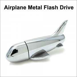 Logo Branded Airplane Metal Flash Drive - 8 GB
