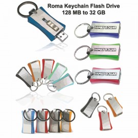 Promotional Roma Keychain Flash Drive - 16 GB Memory