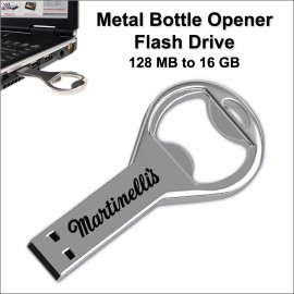 Customized Bottle Opener Flash Drive - 16 GB Memory