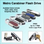 Customized Metro Carabiner Flash Drive - 4 GB Memory