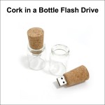 Cork in Bottle Flash Drive - 8 GB Memory with Logo