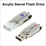 Acrylic Swivel Flash Drive - 4 GB with Logo