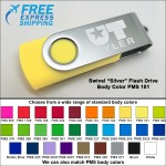 Personalized Swivel Flash Drive - 8 GB Memory - Body PMS 101