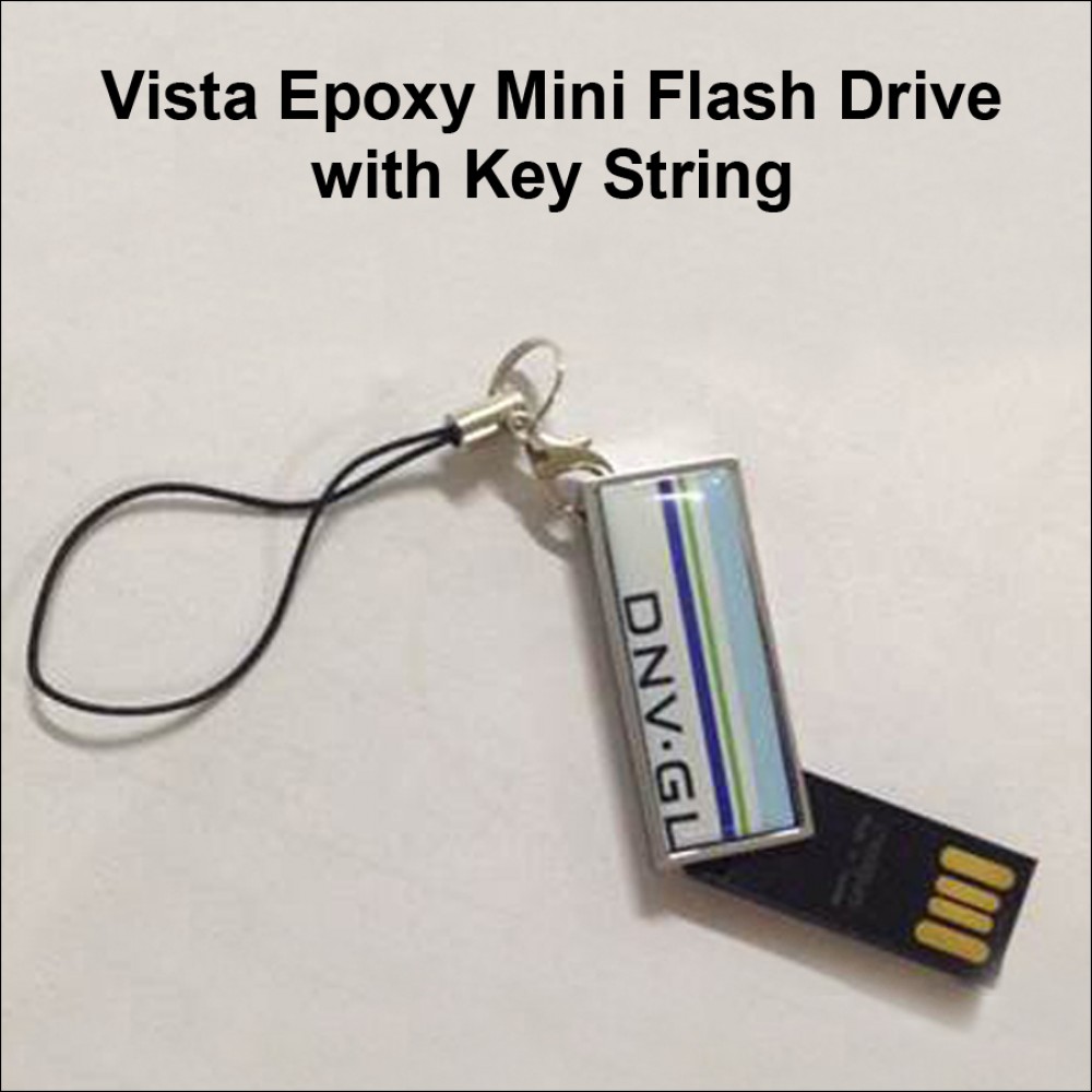 Promotional Vista Epoxy Mini Metal Flash Drive - 64 GB