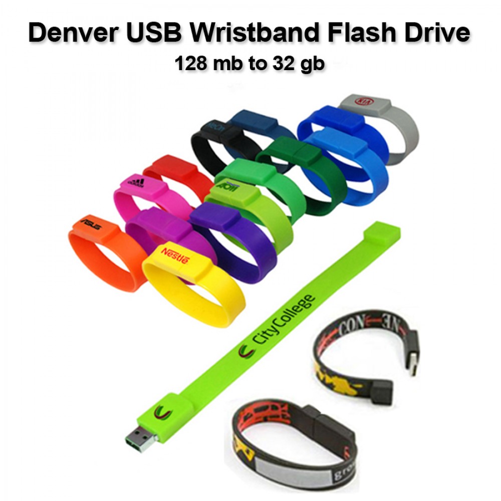Denver USB Wristband - 4 GB Memory with Logo