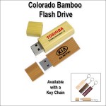 Colorado Bamboo Flash Drive - 8 GB Memory with Logo