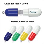 Logo Branded Capsule Flash Drive - 16 GB Memory