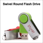 Swivel Round Flash Drive - 4 GB Memory with Logo