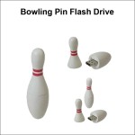Logo Branded Bowling Pin Flash Drive - 16 GB Memory