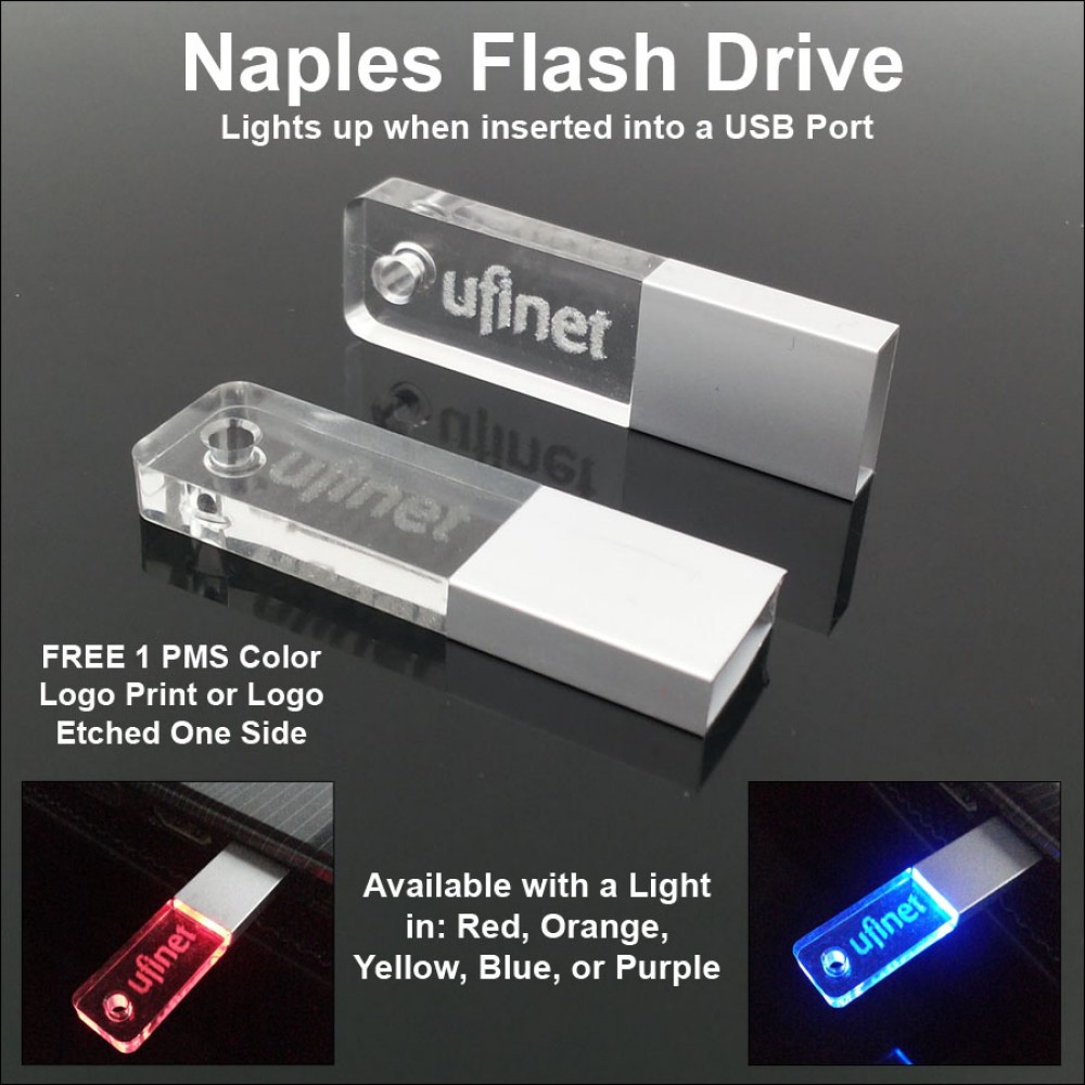 Naples Flash Drive - 4 GB Memory with Logo