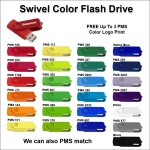 Logo Branded Swivel Color Flash Drive - 32GB Memory