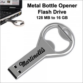 Bottle Opener Flash Drive - 4 GB Memory with Logo