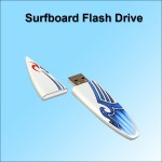Logo Branded Surfboard Flash Drive - 16 GB Memory