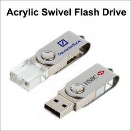 Personalized Acrylic Swivel Flash Drive - 8 GB