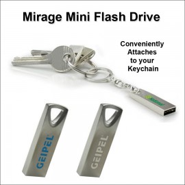 Logo Branded Mirage Mini Flash Drive - 8 GB  Logo Branded Mirage Mini Flash Drive - 8 GB