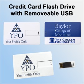 Personalized Credit Card Flash Drive with Removable USB - 32GB Memory