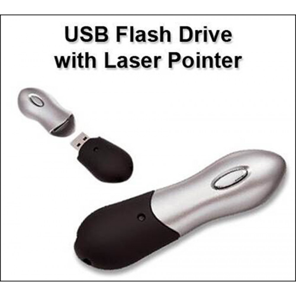 Promotional USB Flash Drive with Laser Pointer - 4 GB Memory