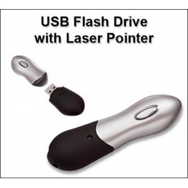 Promotional USB Flash Drive with Laser Pointer - 4 GB Memory