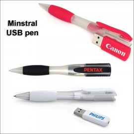 Logo Branded Minstral USB Pen Flash Drive - 8 GB Memory