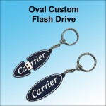 Custom Oval Custom Flash Drive - 16 GB Memory