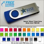 Custom Swivel Flash Drive - 64 GB Memory - Body PMS 661