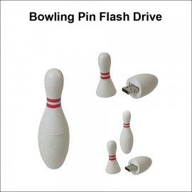 Bowling Pin Flash Drive - 256 MB Memory with Logo  Bowling Pin Flash Drive - 256 MB Memory with Logo