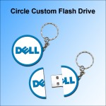 Customized Circle Custom Flash Drive - 4 GB Memory