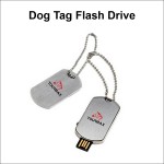 Logo Branded Dog Tag Flash Drive - 8 GB Memory