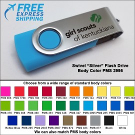 Promotional Swivel Flash Drive - 8 GB Memory - Body PMS 2995