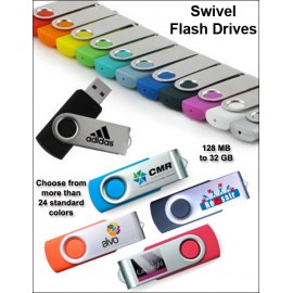 Promotional Swivel Flash Drive - 16 GB Memory
