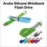 Aruba Silicone Wristband - 16 GB Memory with Logo