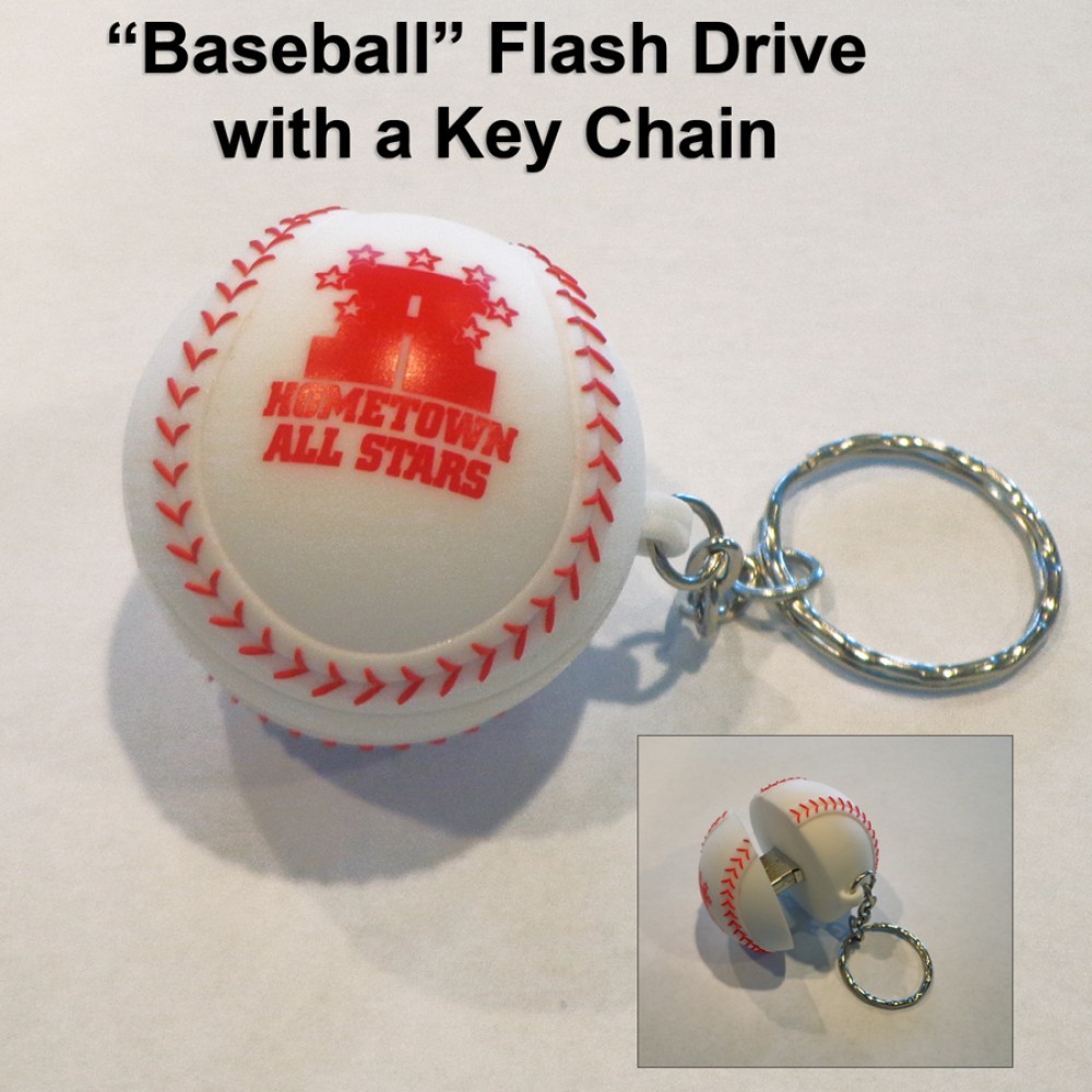Baseball Flash Drive - 4 GB Memory with Logo