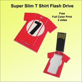 Super Slim T Shirt Flash Drive - 8 GB Memory with Logo  Super Slim T Shirt Flash Drive - 8 GB Memory with Logo