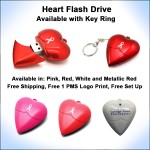 Promotional Heart Flash Drive - 4 GB Memory