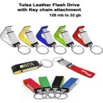 Tulsa Leather Wallet Flash Drive - 4 GB Memory with Logo