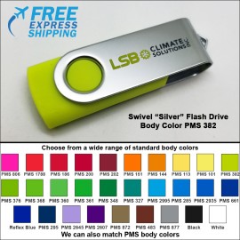 Personalized Swivel Flash Drive - 32 GB Memory - Body PMS 382