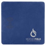 Blue-Silver Charging Pad with USB Cord, Laserable Leatherette with Logo