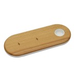 Wood 3 in 1 Wireless Charger with Logo