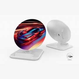 10W Dismountable Desktop Phone Holder Wireless Charger with Logo  10W Dismountable Desktop Phone Holder Wireless Charger with Logo