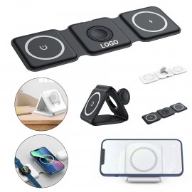Promotional Magnetic Foldable 3 in 1 Wireless Charger  Promotional Magnetic Foldable 3 in 1 Wireless Charger