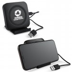 Light-Up-Your-Logo Wireless Charging Pad & Phone Stand with Logo