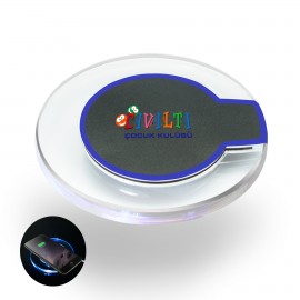 Bongo Wireless Charging Pad (Black/Blue) with Logo