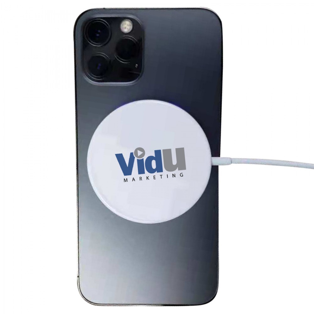 15W Magnet Wireless Charger Work With IPhone 12 And Any QI Enabled Devices, Compatible With MagSafe with Logo 15W Magnet Wireless Charger Work With IPhone 12 And Any QI Enabled Devices, Compatible With MagSafe with Logo