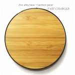 Logo Branded Wooden round plate Wireless Charging pad For iPhone 13 14