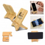 Foldable Bamboo Wireless Charging Stand with Logo