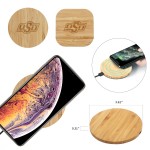 Bamboo Wireless Charger with Logo