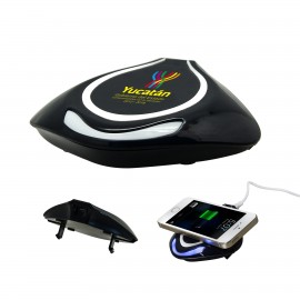 Stingray Wireless Charging Pad (Black) with Logo